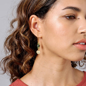 Elements Trio Earrings Green