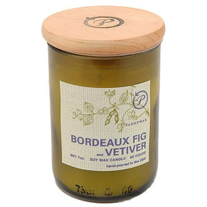 Green Recycled Glass Candle - Bordeaux Fig + Vetiver (226g) 8oz