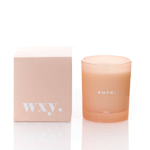 Aura Candle - White Woods & Amber Down