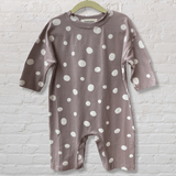 YRGM KIDS Polka Dot Cotton Long-Sleeved Onesie